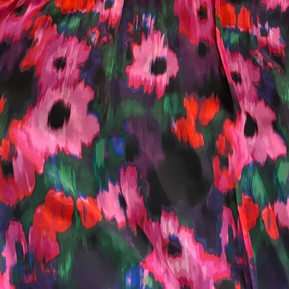 Eliza J Peony Print Chiffon Maxi Dress Size 14W - Picture 7 of 11